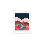 Graphic Mountains X Art Print Gallery Image 1