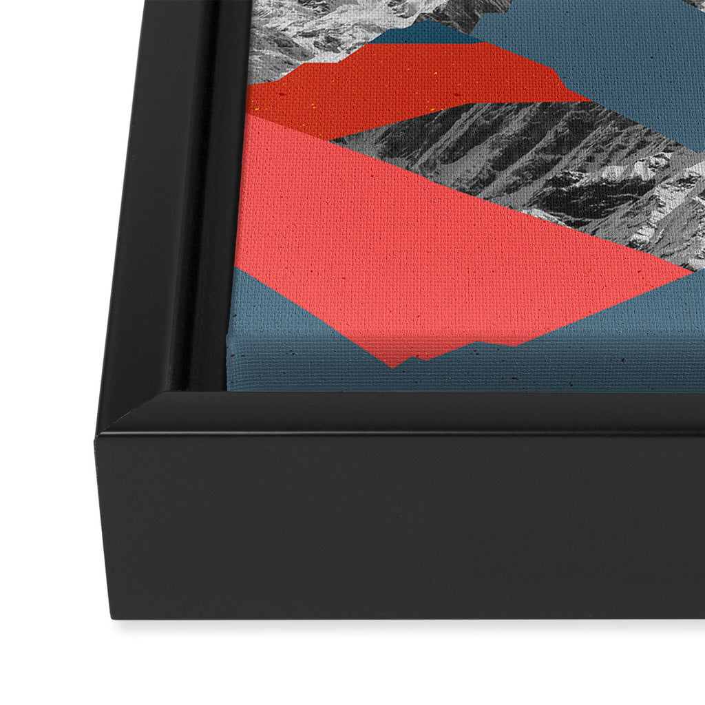 Graphic Mountains X Framed Canvas Print Gallery Image 3