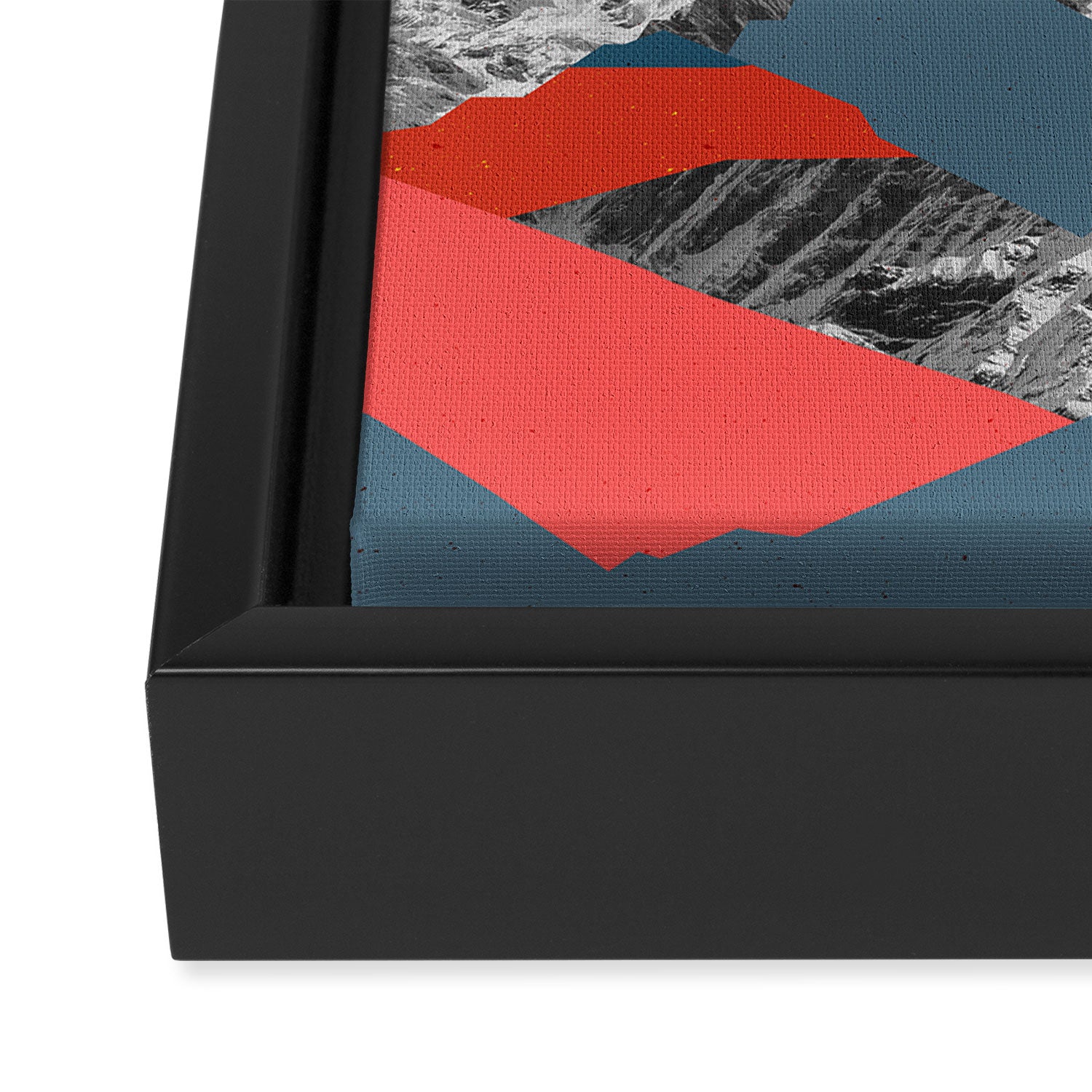 Graphic Mountains X Framed Canvas Print Gallery Image 3
