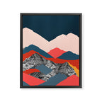 Graphic Mountains X Framed Canvas Print Gallery Image 6