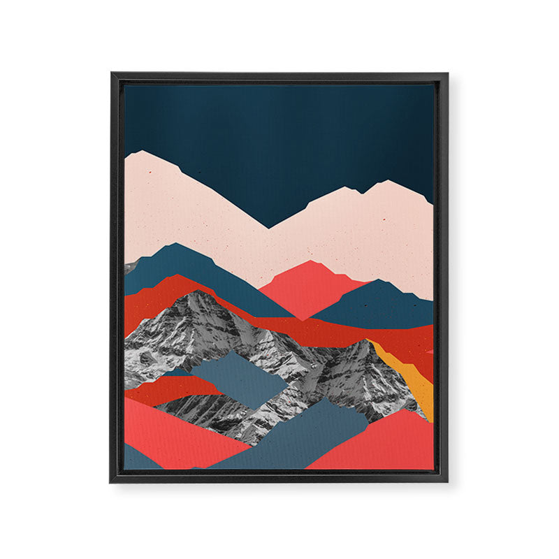 Graphic Mountains X Framed Canvas Print Gallery Image 6