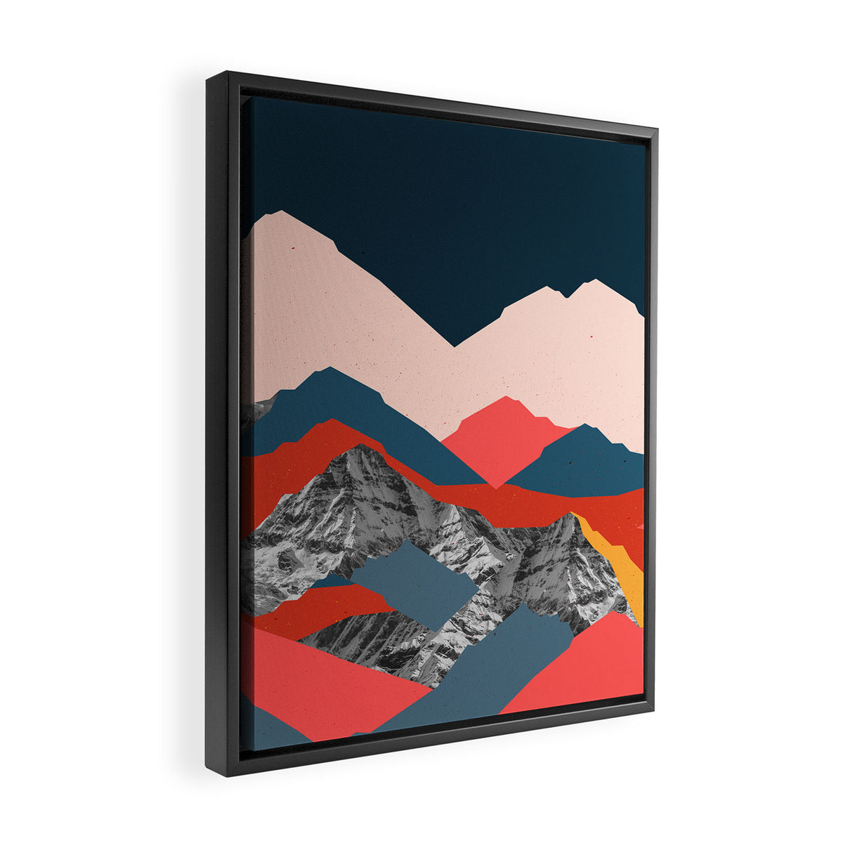 Graphic Mountains X Framed Canvas Print Gallery Image 2