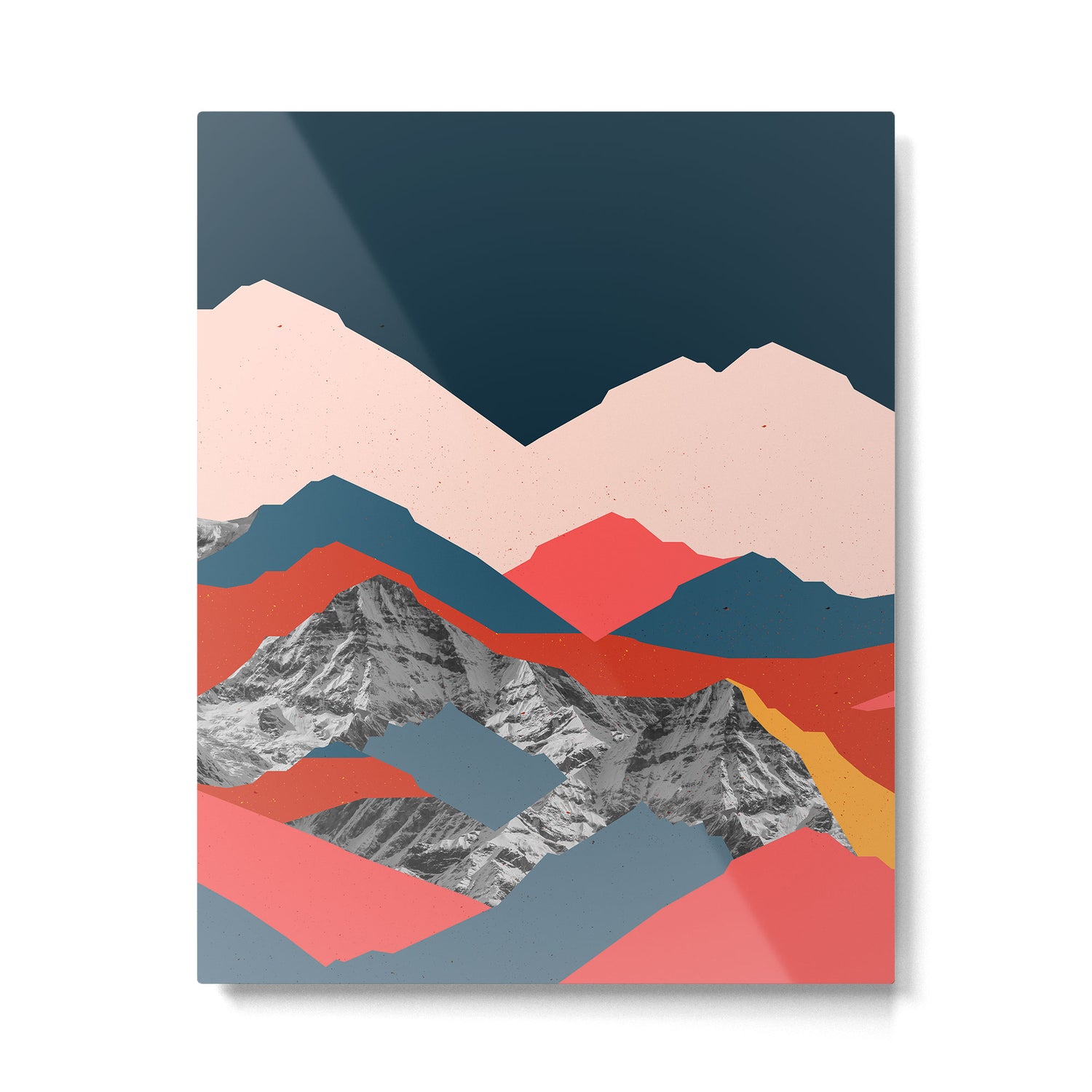 Graphic Mountains X Metal Print Gallery Image 4
