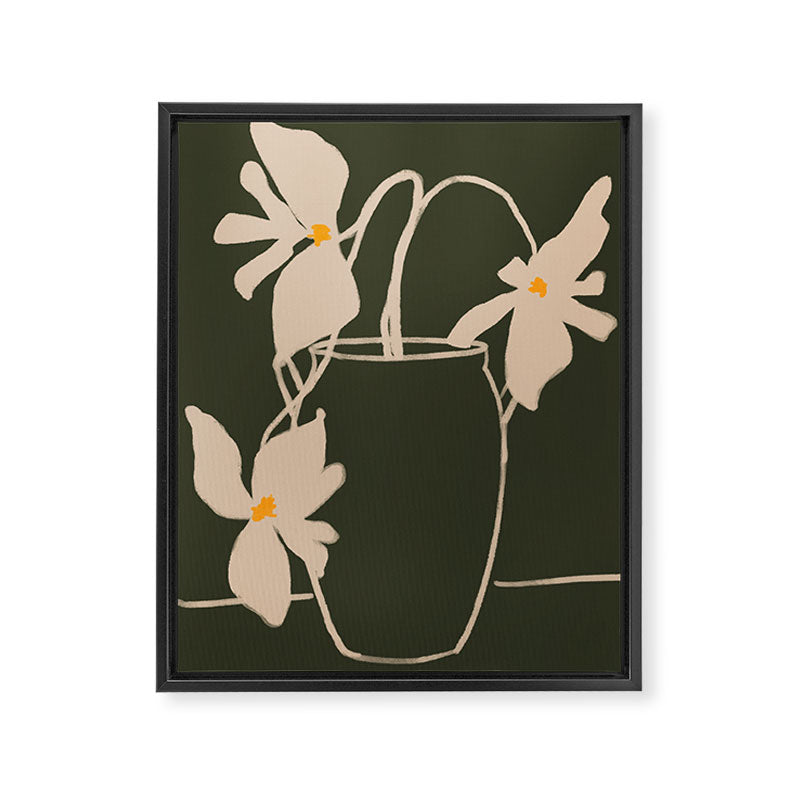 Green Symphony - The Jar Collection Framed Canvas Print Gallery Image 6