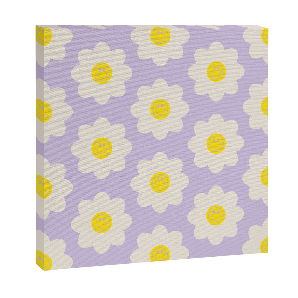 Happy Flower Retro Pattern Canvas Print Gallery Image 3