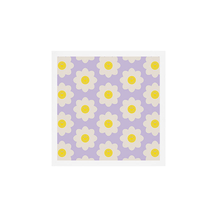 Happy Flower Retro Pattern Art Print Gallery Image 1