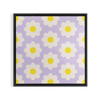 Happy Flower Retro Pattern Framed Canvas Print Gallery Image 3