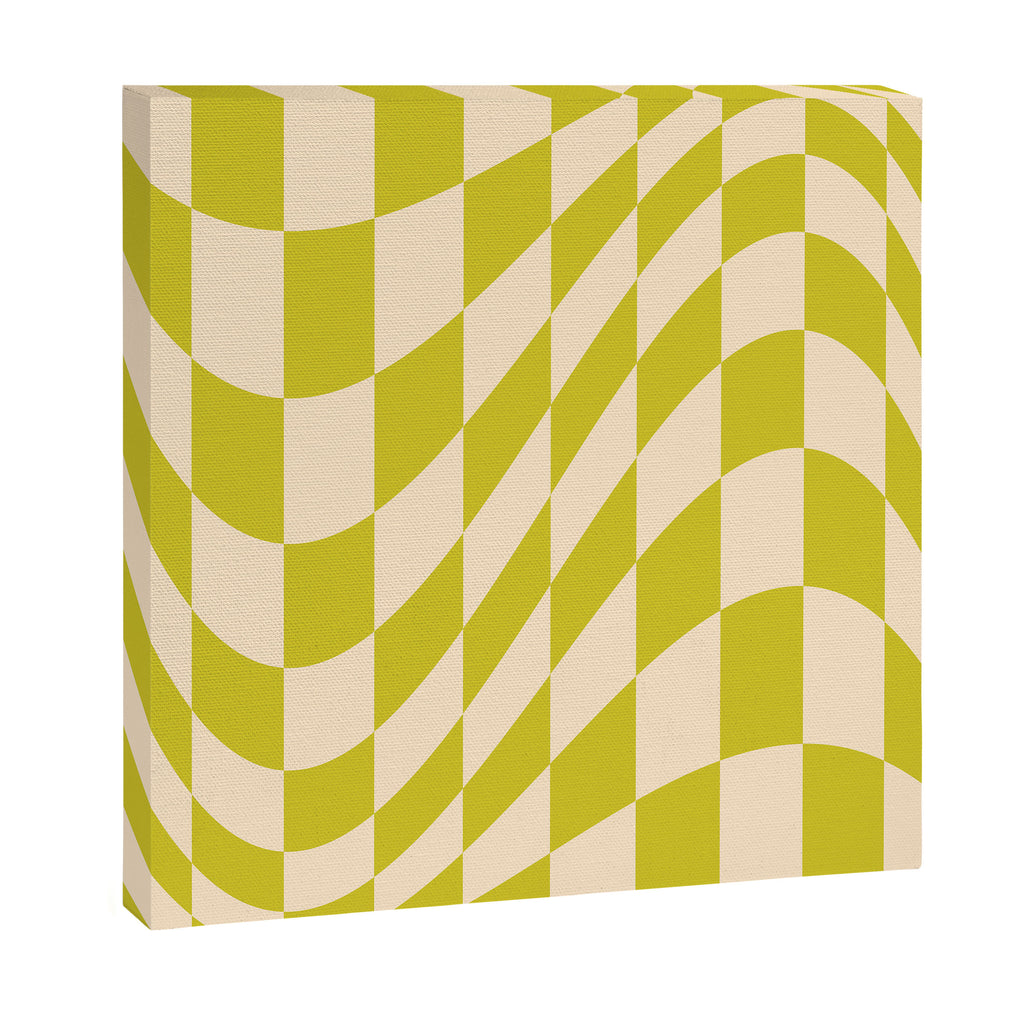 Modern twenties green pattern Canvas Print Gallery Image 3
