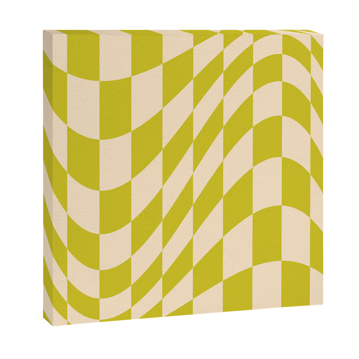 Modern twenties green pattern Canvas Print Gallery Image 1