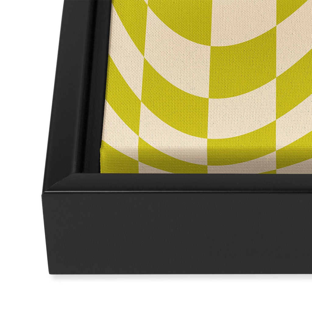 Modern twenties green pattern Framed Canvas Print Gallery Image 2