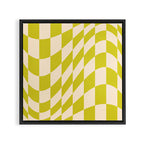 Modern twenties green pattern Framed Canvas Print Gallery Image 3