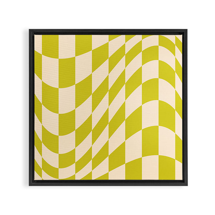 Modern twenties green pattern Framed Canvas Print Gallery Image 1