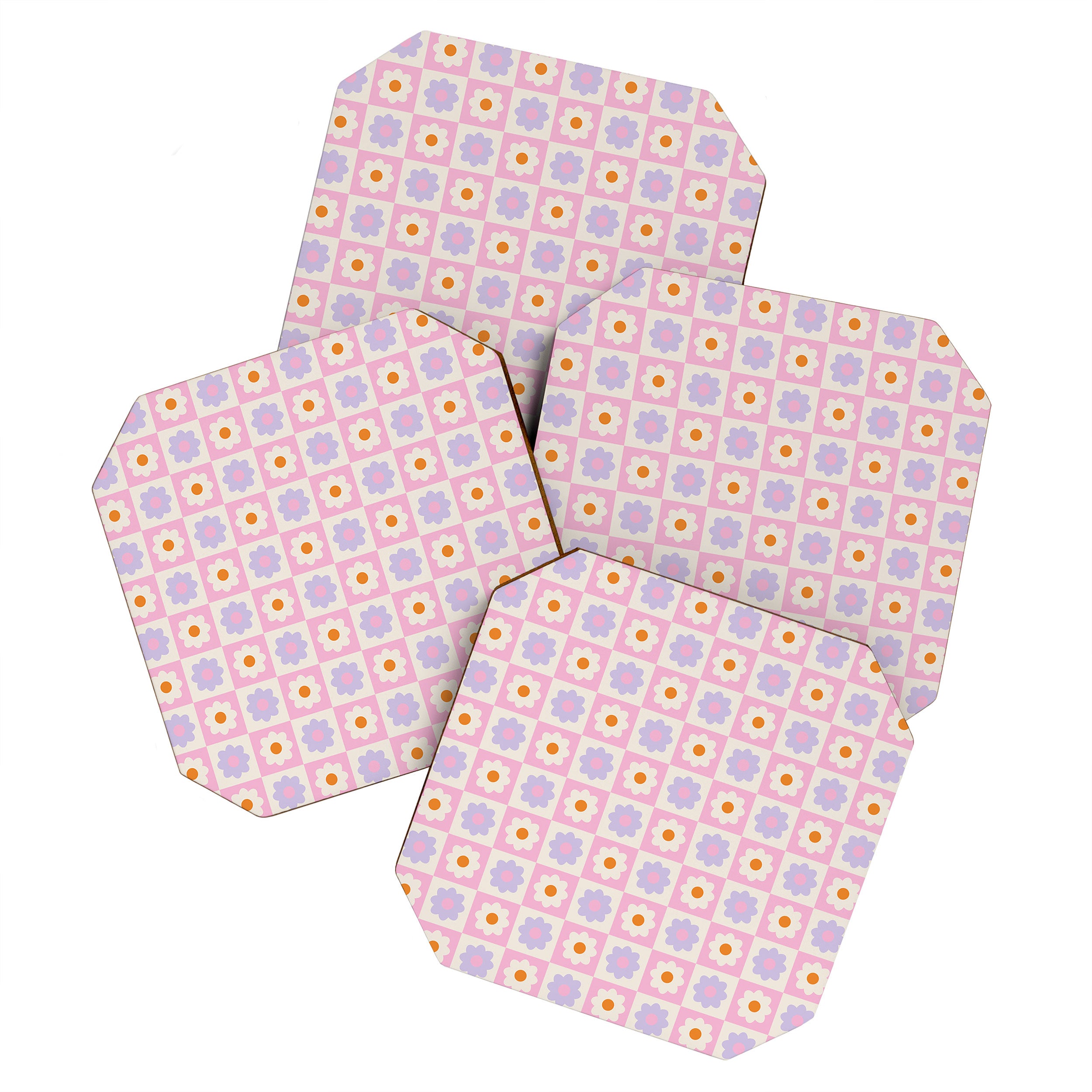 Retro Flower Pattern II Coaster Gallery Image 1