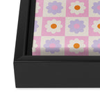 Retro Flower Pattern II Framed Canvas Print Gallery Image 3