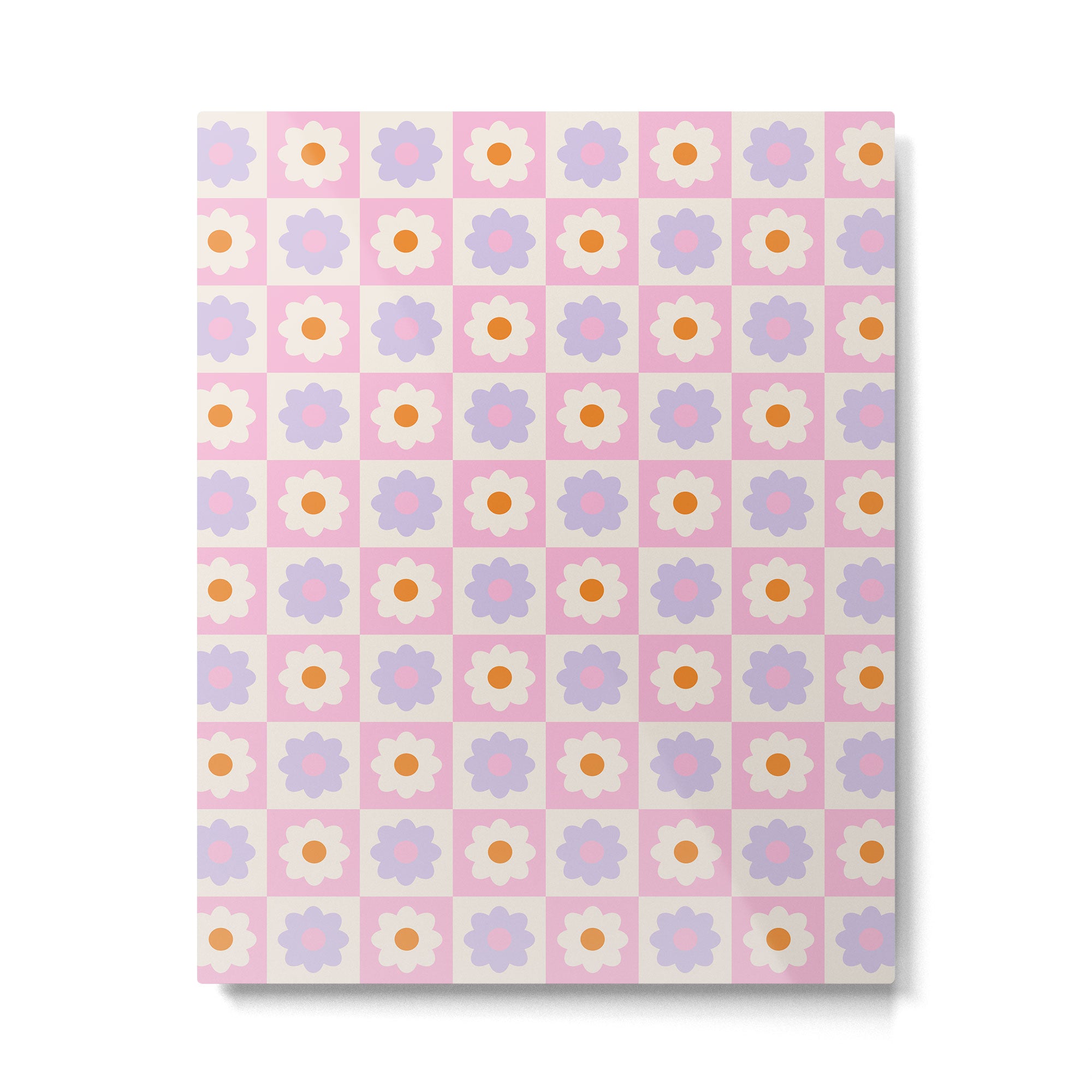 Retro Flower Pattern II Metal Print Gallery Image 6