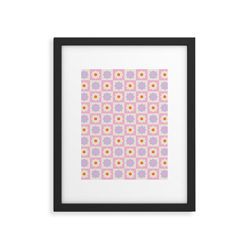 Retro Flower Pattern II Framed Art Print Gallery Image 6