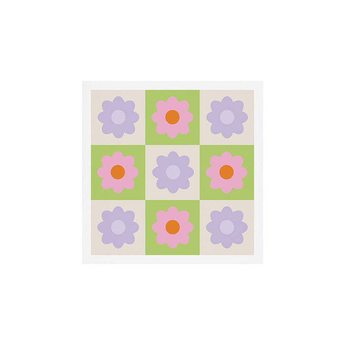Retro Flower Pattern S Art Print Gallery Image 1