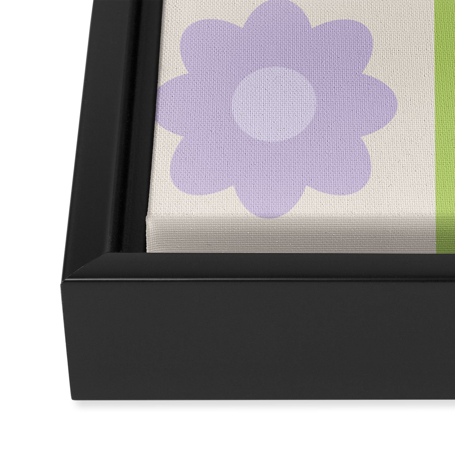 Retro Flower Pattern S Framed Canvas Print Gallery Image 2
