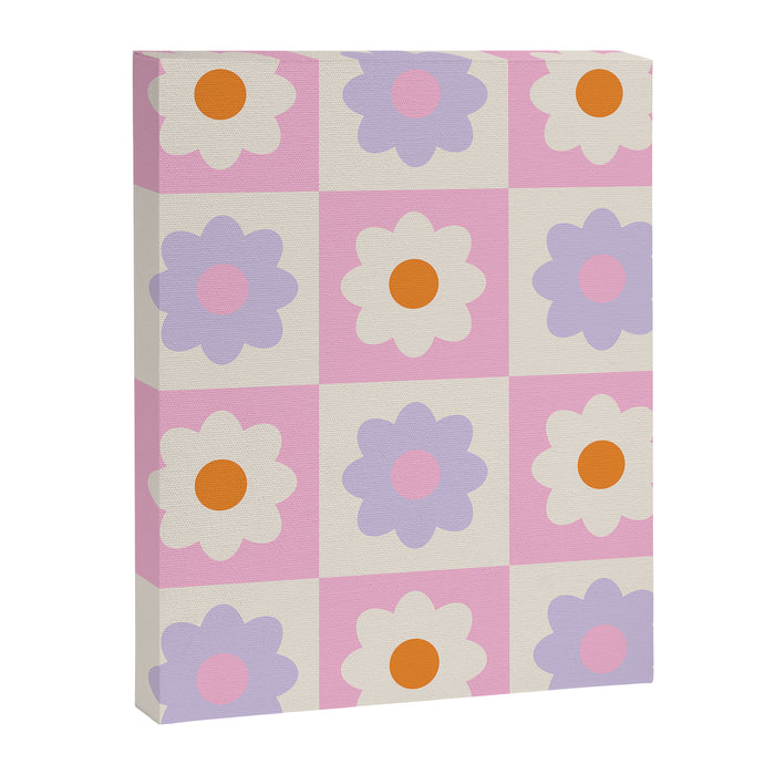 Retro Flower Pattern S Canvas Print Gallery Image 1
