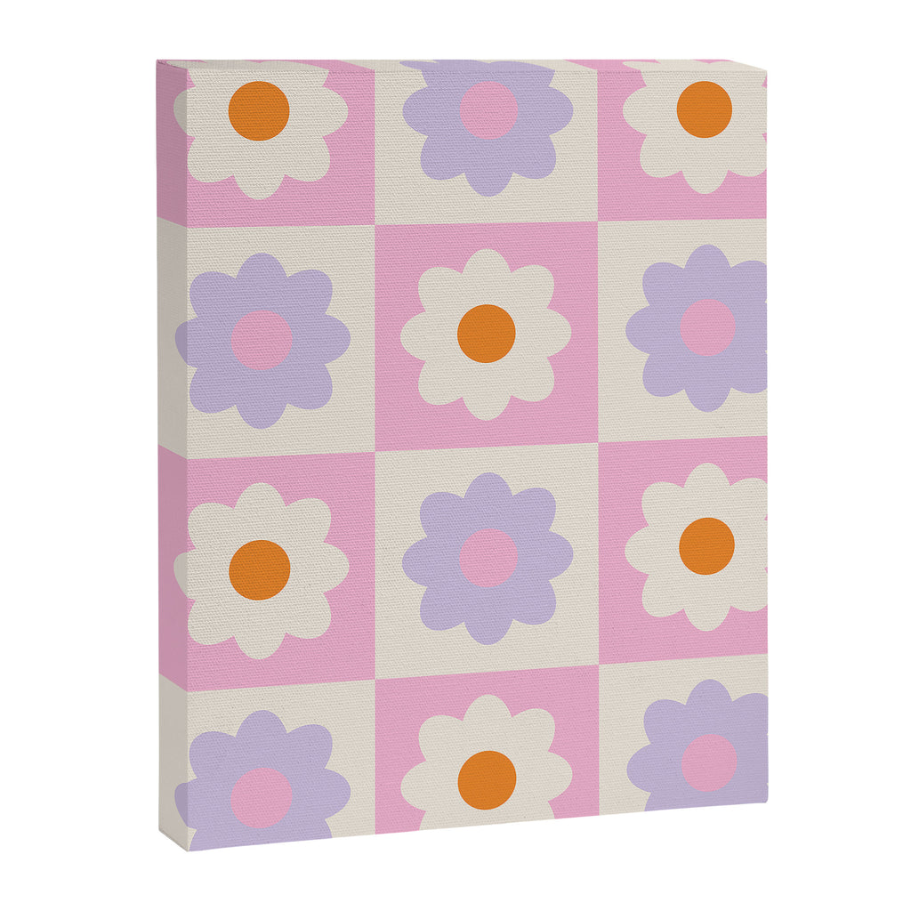 Retro Flower Pattern S Canvas Print Gallery Image 8