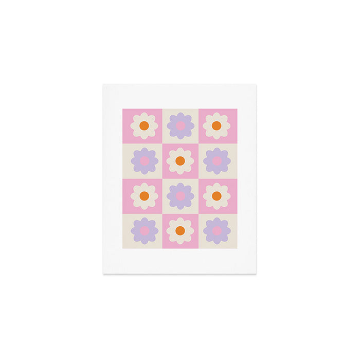 Retro Flower Pattern S Art Print Gallery Image 1