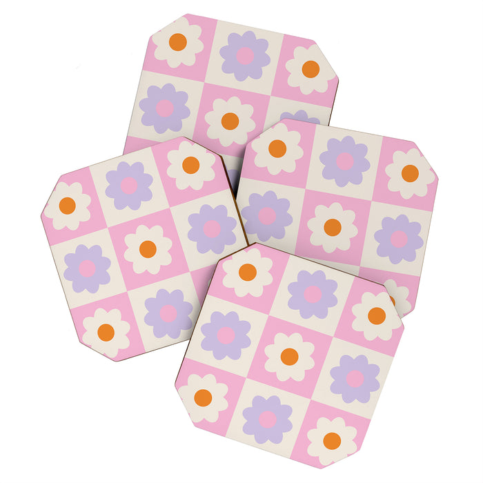Retro Flower Pattern S Coaster Gallery Image 1