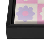 Retro Flower Pattern S Framed Canvas Print Gallery Image 3