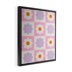 Retro Flower Pattern S Framed Canvas Print Gallery Image 2