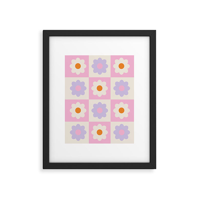 Retro Flower Pattern S Framed Art Print Gallery Image 6