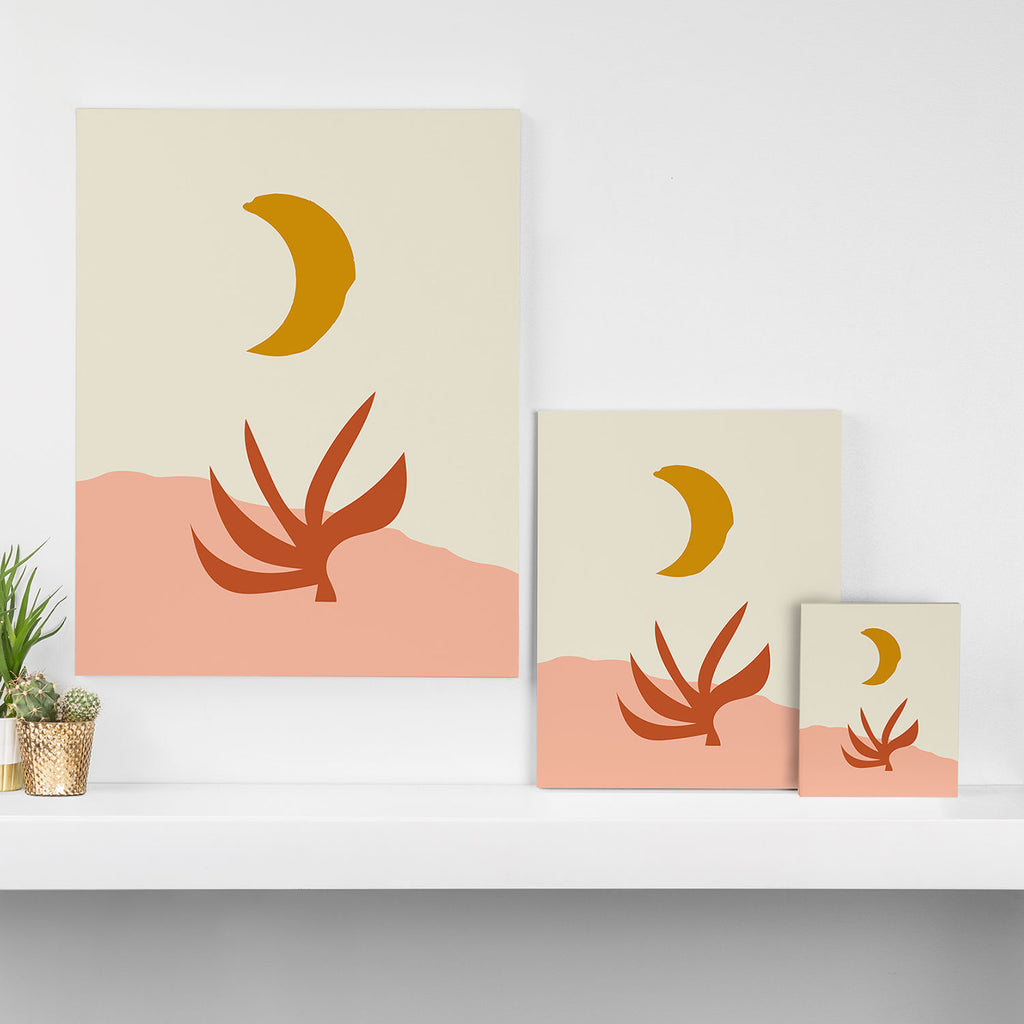 Waxing Crescent Moon Canvas Print Gallery Image 3