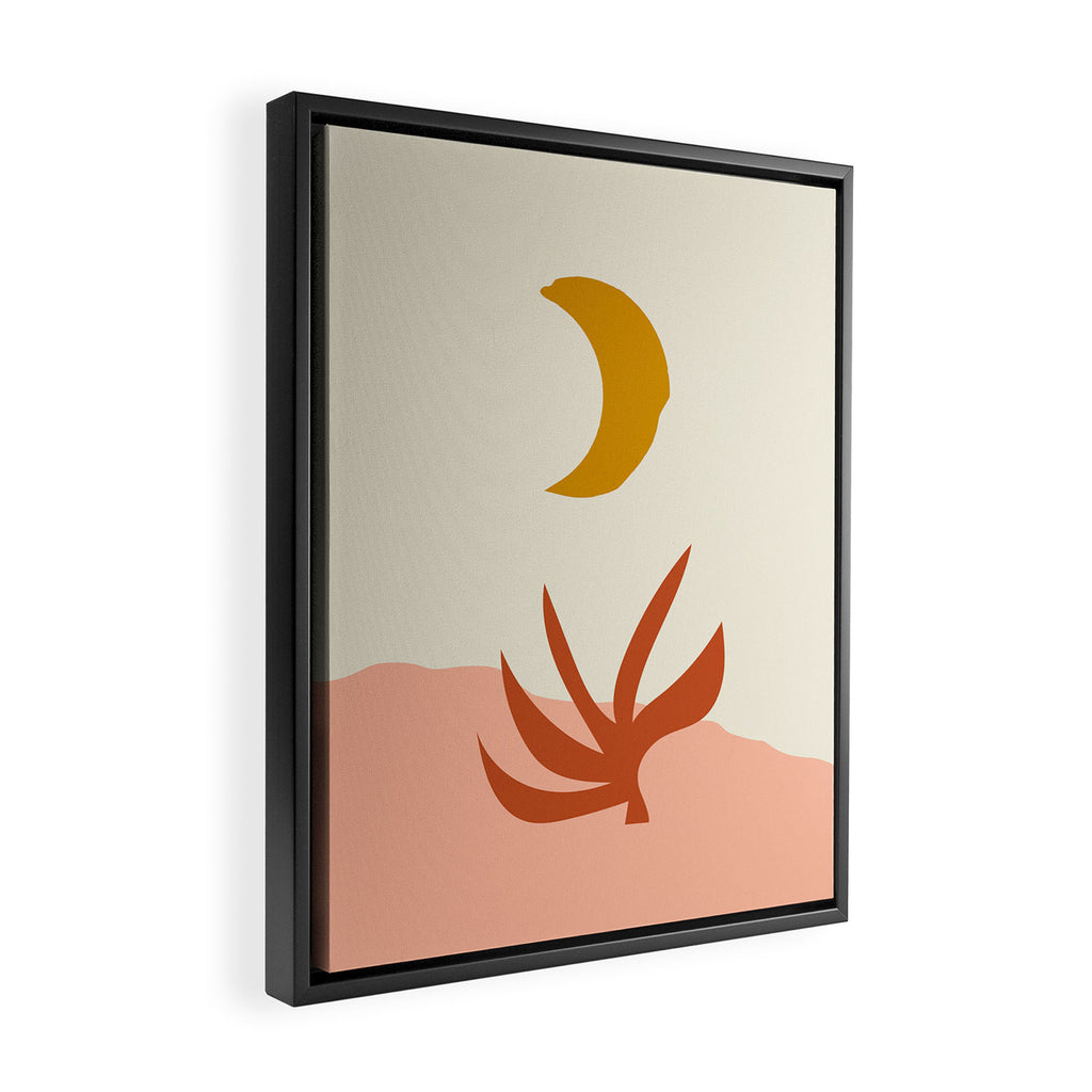 Waxing Crescent Moon Framed Canvas Print Gallery Image 2