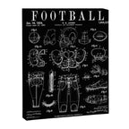 American Football Old Vintage Patent Drawing Print Canvas Print Gallery Image 8