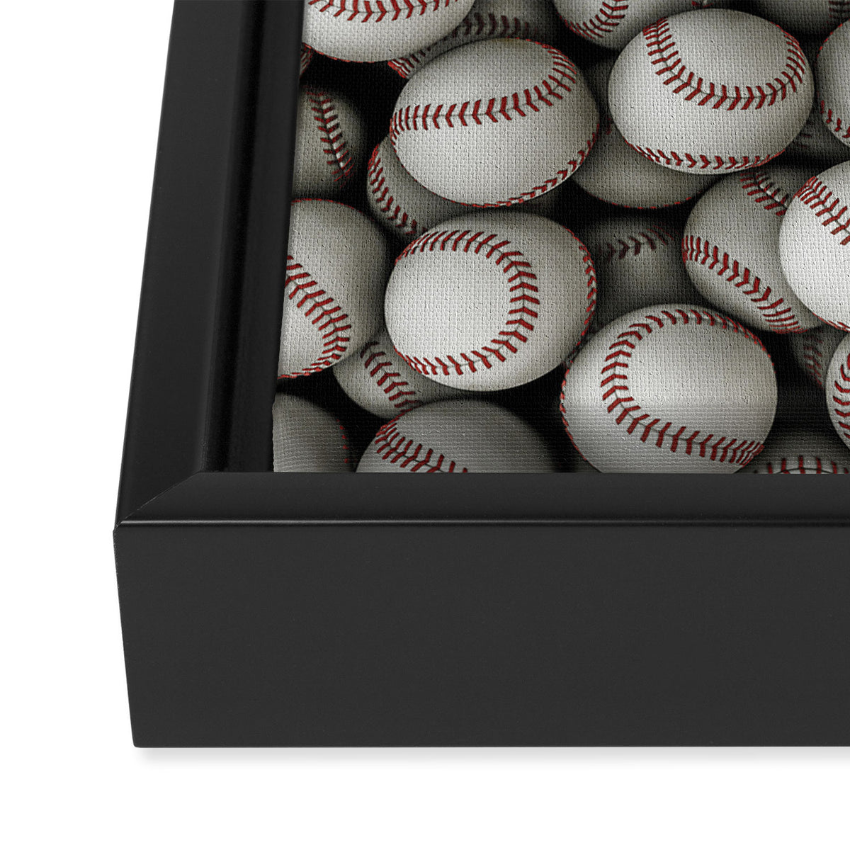 Baseballs Framed Canvas Print Gallery Image 3