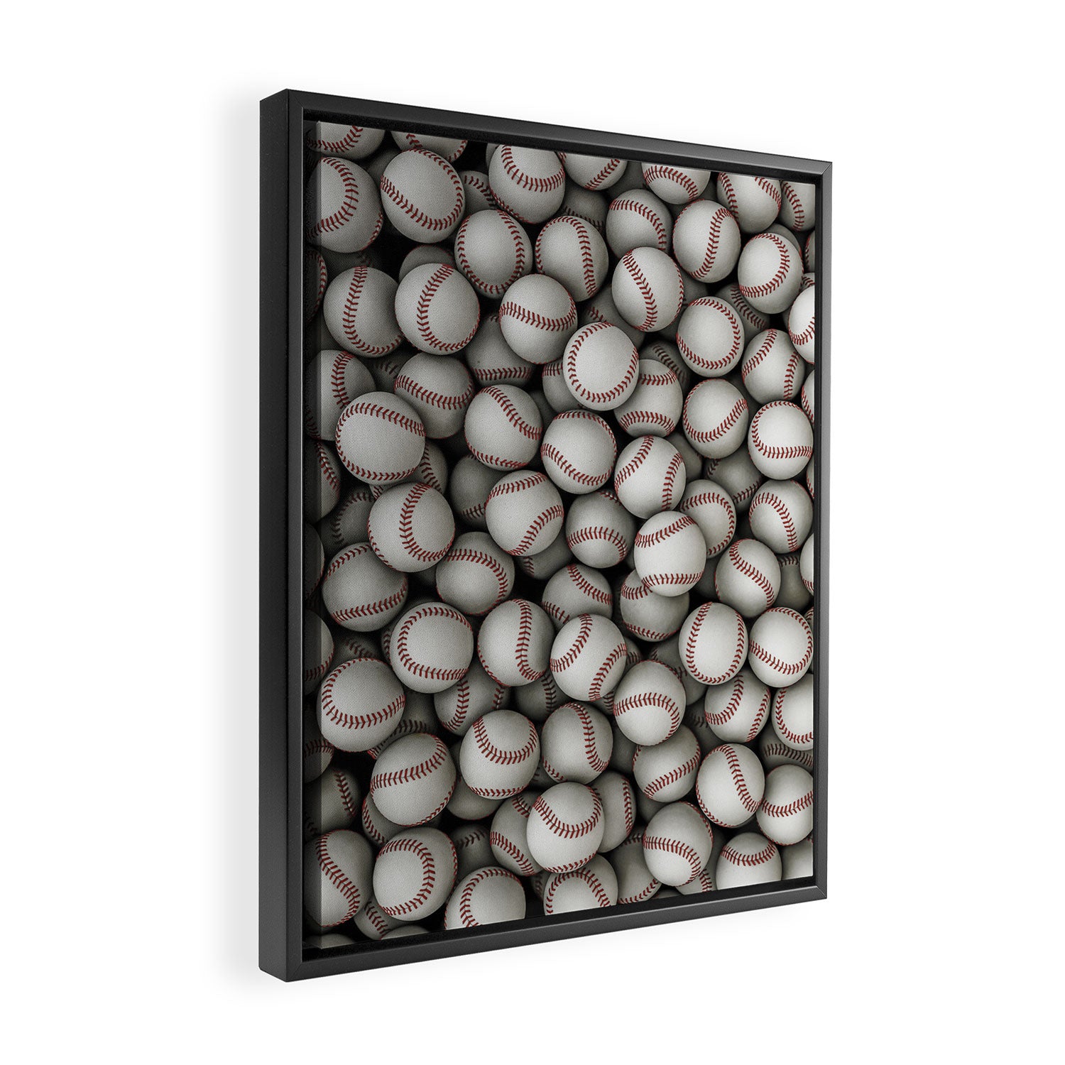 Baseballs Framed Canvas Print Gallery Image 2
