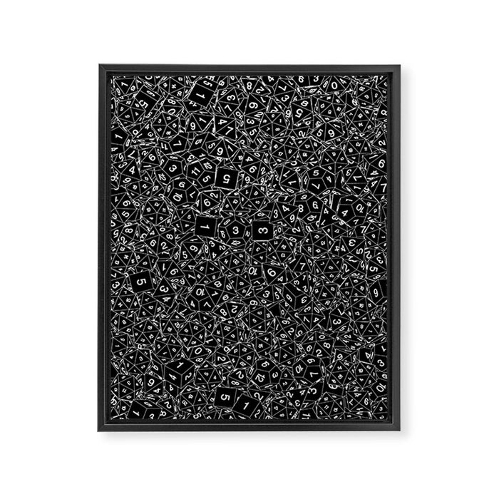 Dungeon Master RPG Gamer Dice Framed Canvas Print Gallery Image 1