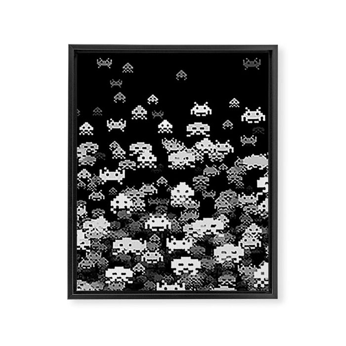 Invaded BLACK Framed Canvas Print Gallery Image 1