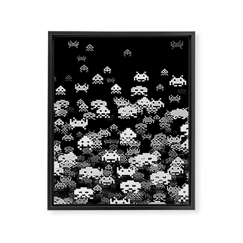 Invaded BLACK Framed Canvas Print Gallery Image 8