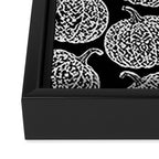 Lace Pumpkin Halloween Pattern Needle Bobbin Crochet Thread Framed Canvas Print Gallery Image 3