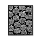 Lace Pumpkin Halloween Pattern Needle Bobbin Crochet Thread Framed Canvas Print Gallery Image 8