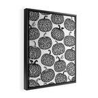 Lace Pumpkin Halloween Pattern Needle Bobbin Crochet Thread Framed Canvas Print Gallery Image 2