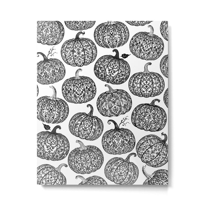 Lace Pumpkin Halloween Pattern Needle Bobbin Crochet Thread Metal Print Gallery Image 1