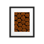 Lace Pumpkin Halloween Pattern Needle Bobbin Crochet Thread Framed Art Print Gallery Image 6