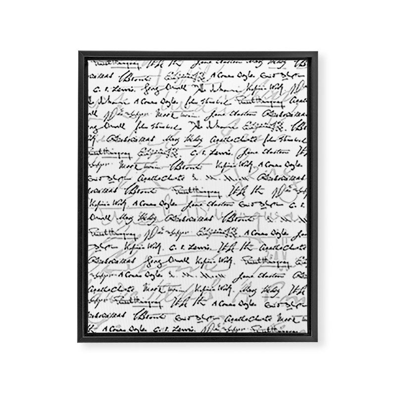 Literary Giants Pattern II Framed Canvas Print Gallery Image 8