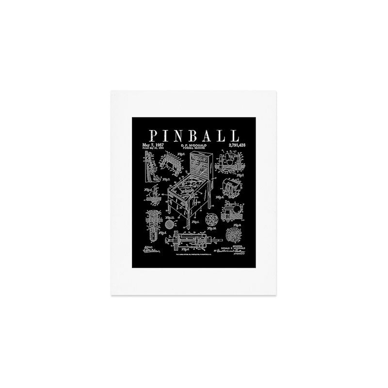 Pinball Arcade Gaming Machine Vintage Gamer Patent Print Art Print Gallery Image 1