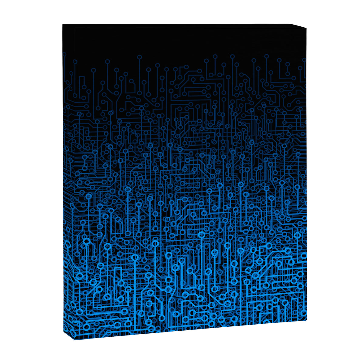 Reboot III BLUE Computer Circuit Board Pattern Canvas Print Gallery Image 8