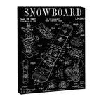 Snowboard Winter Snowboarding Vintage Patent Drawing Print Canvas Print Gallery Image 8