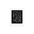 Snowboard Winter Snowboarding Vintage Patent Drawing Print Art Print Gallery Image 1