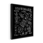 Snowboard Winter Snowboarding Vintage Patent Drawing Print Framed Canvas Print Gallery Image 2