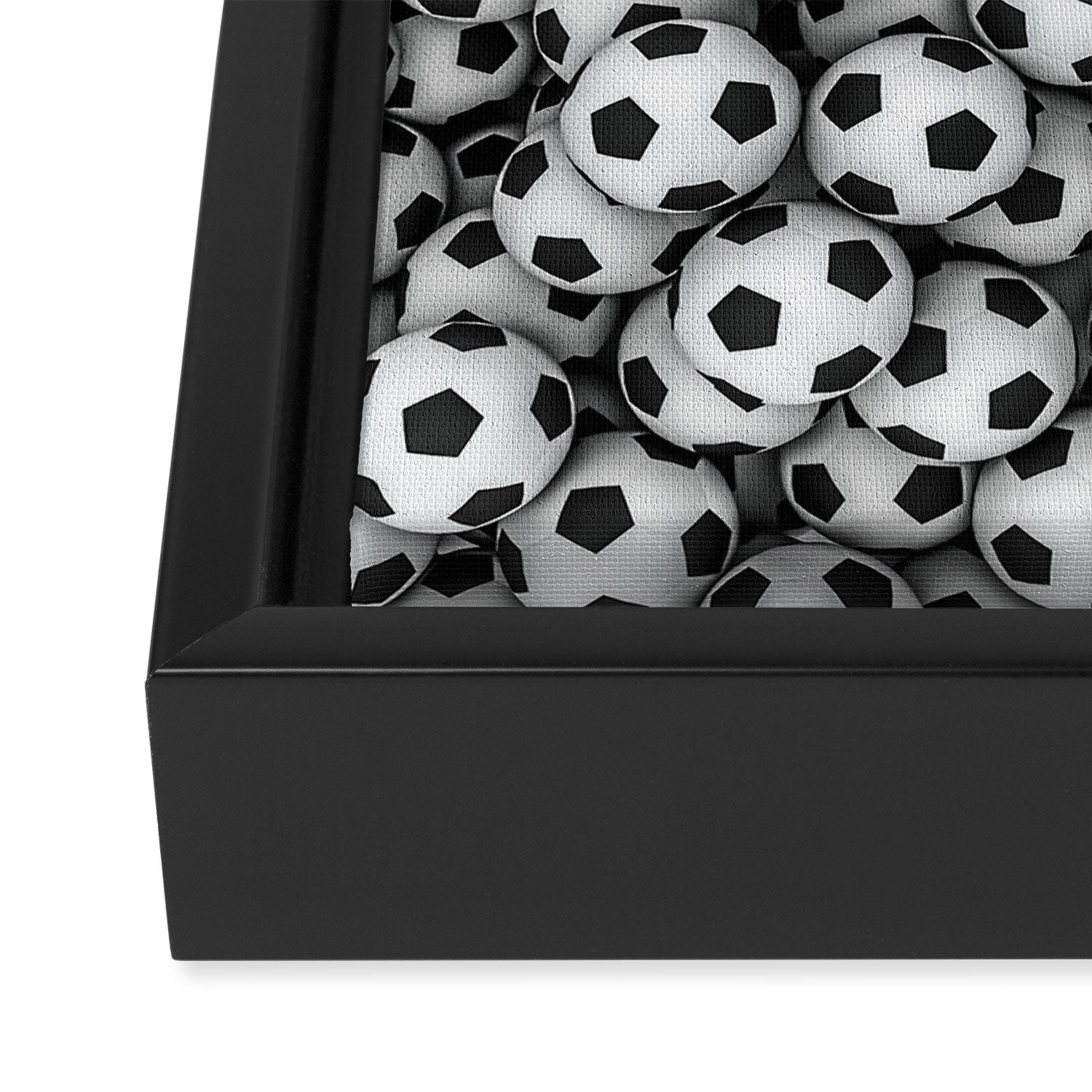 Soccer balls Framed Canvas Print Gallery Image 3