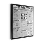 The Daily Mage Fantasy Newspaper Framed Canvas Print Gallery Image 2